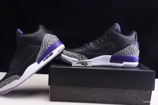 Cheap Kickmax Jordan Retro Black Court Air 3 CT8532-050 Purple 0620